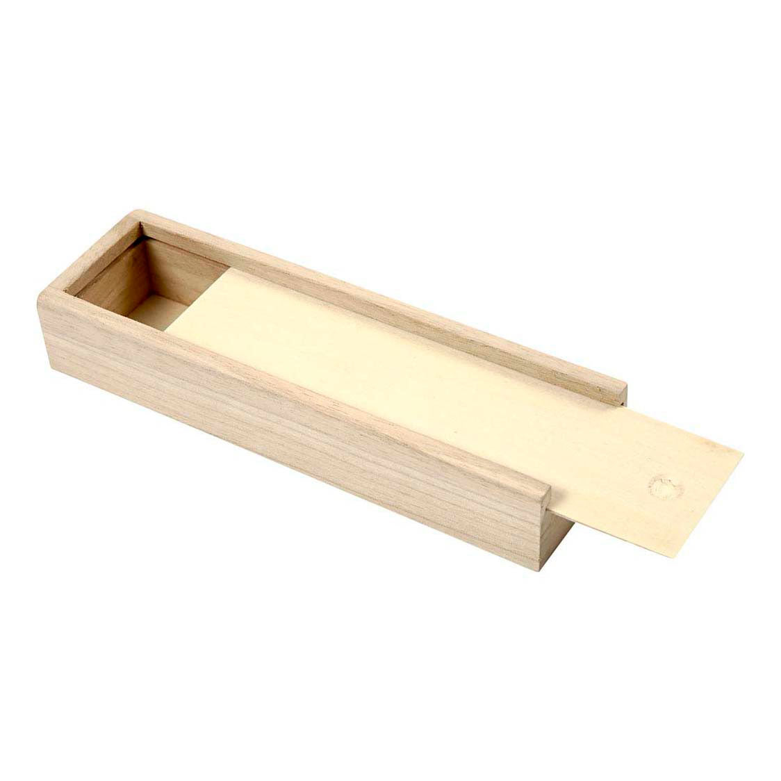Creativ company houten pennendoos met schuifdeksel