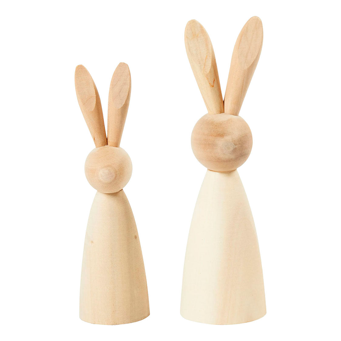 Creativ company houten konijnen 12 en 14cm - 2st.