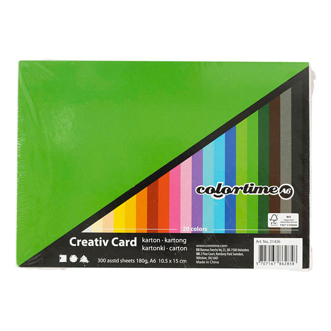 Creativ company https: www.cchobby.nl gekleurd-karton-a6-vel-105x148-mm-180-gr-diverse-kleuren-300-div-vellen-1-doos
