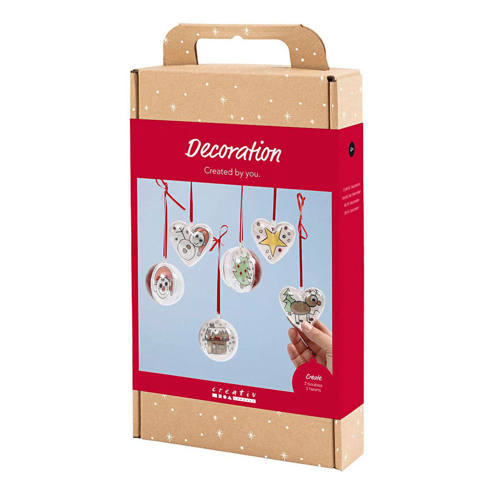 Creativ company hobbyset decoratie - 6 ornamenten
