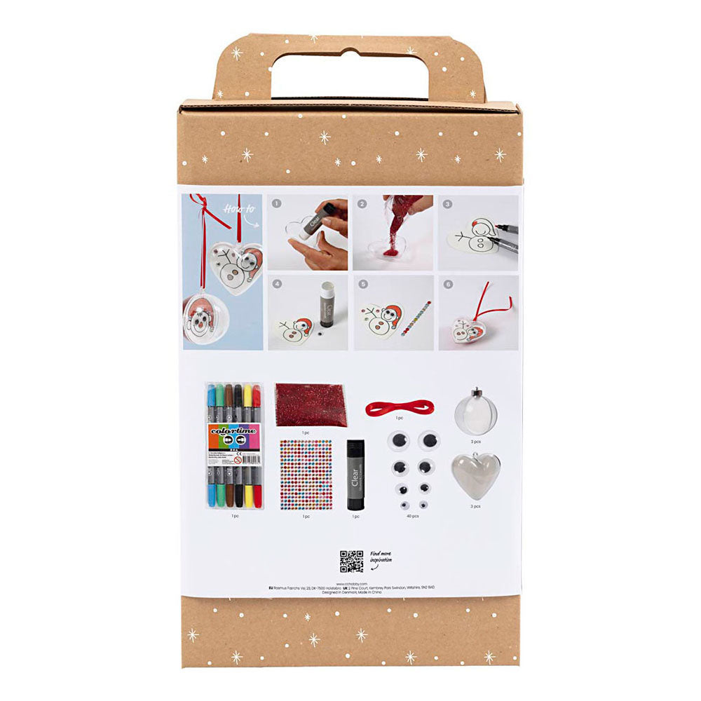 Creativ company hobbyset decoratie - 6 ornamenten