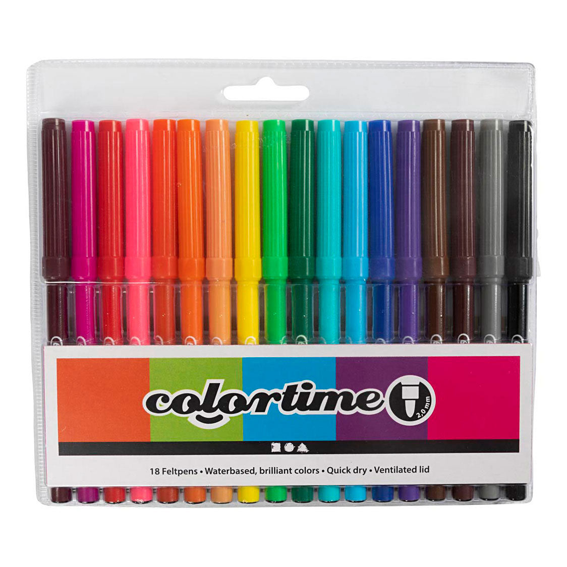 Creativ company colortime stiften lijndikte 2mm - 18st.