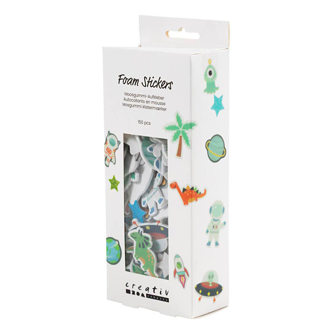 Creativ company foam stickers ufo en dinosaurus - 150st.