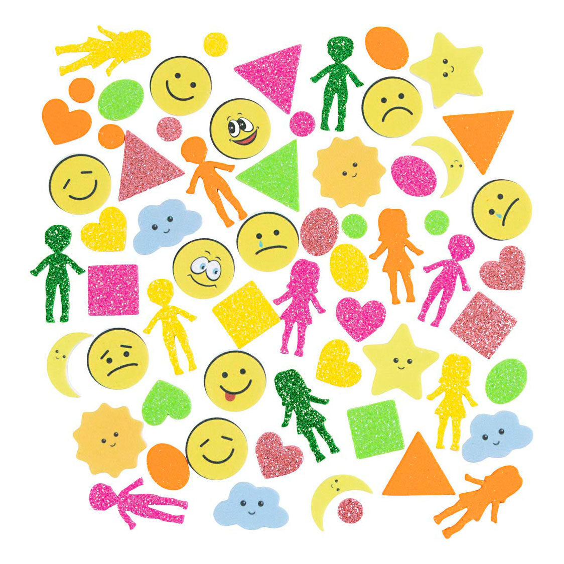 Creativ company foam stickers lachgezicht - 175st.
