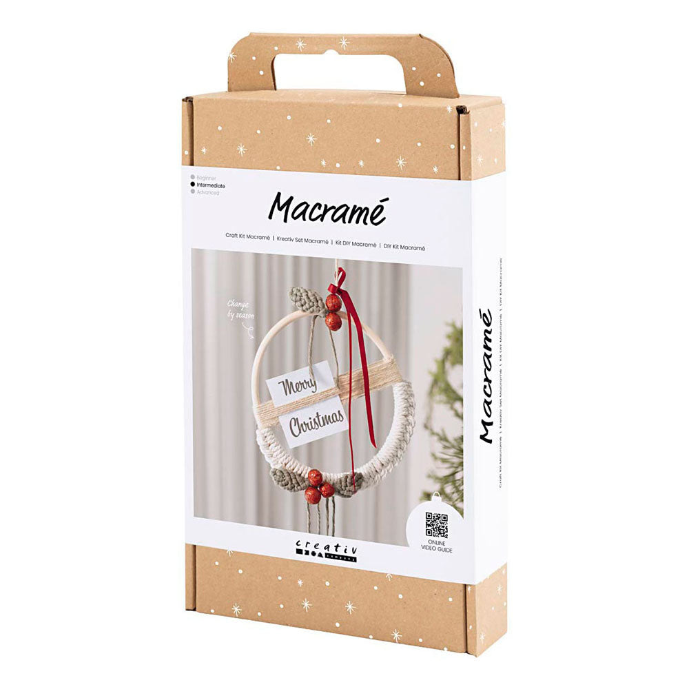 Creativ company hobbyset macrame kerstkrans