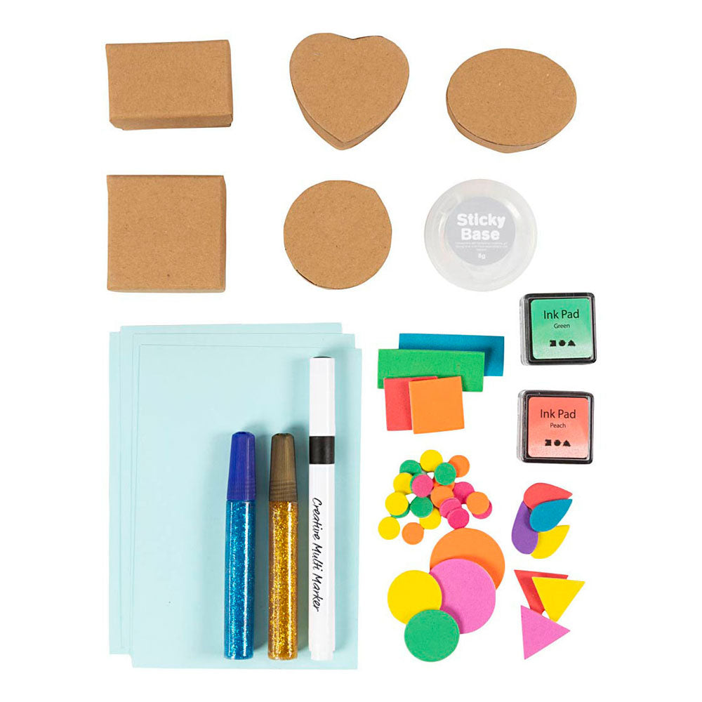 Creativ company https: www.cchobby.nl hobbyset-foam-druk-versierde-dozen-en-kaarten-beige-mid-groen-mint-helder-rood-1-doos