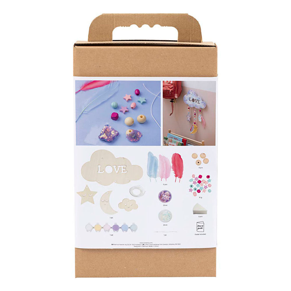 Creativ company https: www.cchobby.nl hobbyset-decoratie-wolk-maan-ster-glitterkleuren-pastelkleuren-1-doos