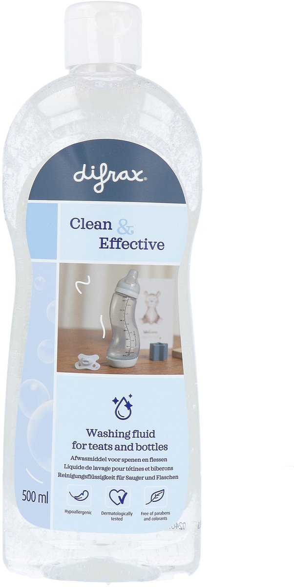 Difrax neutral baby afwasmiddel voor babyflessen en fopspenen - 500 ml