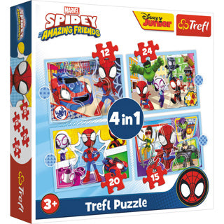 Trefl puzzel spidey en vrienden 4 in 1