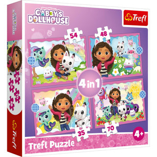 Trefl puzzel gabby's poppenhuis 4 in 1
