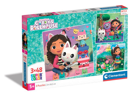 Gabby's poppenhuispuzzel 3 x 48 stukjes