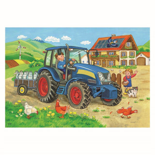 Ravensburger - Op de Bouwplaats en Boerderij Puzzel 2x12 stuks