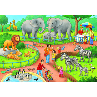 Ravensburger - Puzzel Een dag in de Dierentuin 2x24 stuks