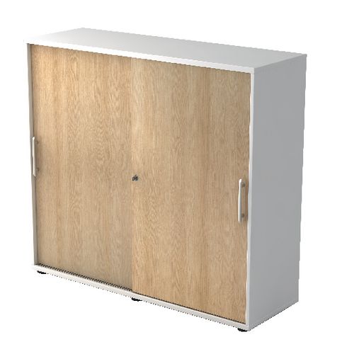 Bach schuifdeurkast hammerer 1753s re melamine 120x40x110cm wit