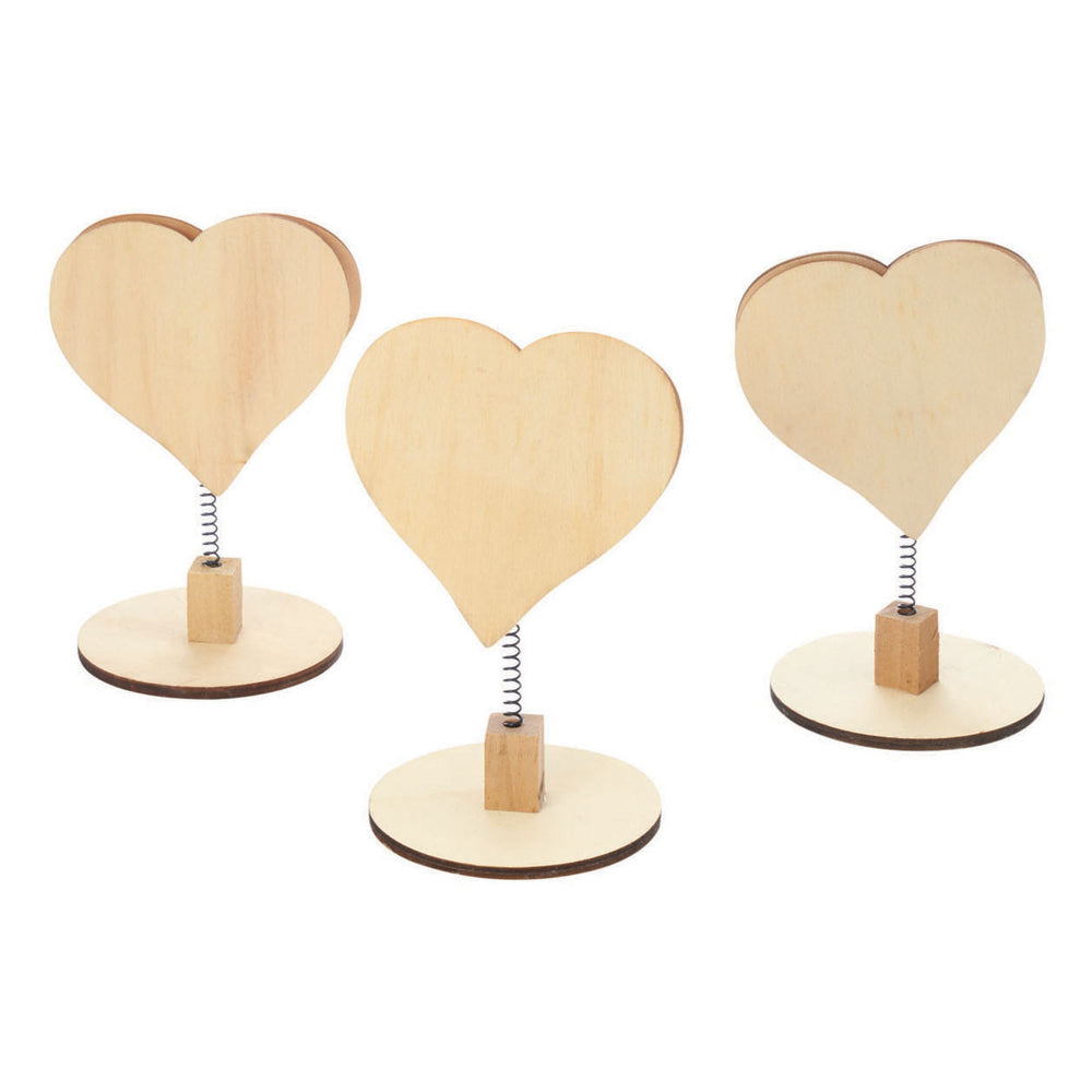 Kleuringen - Versier je Houten Memoclip Hart, 12st.