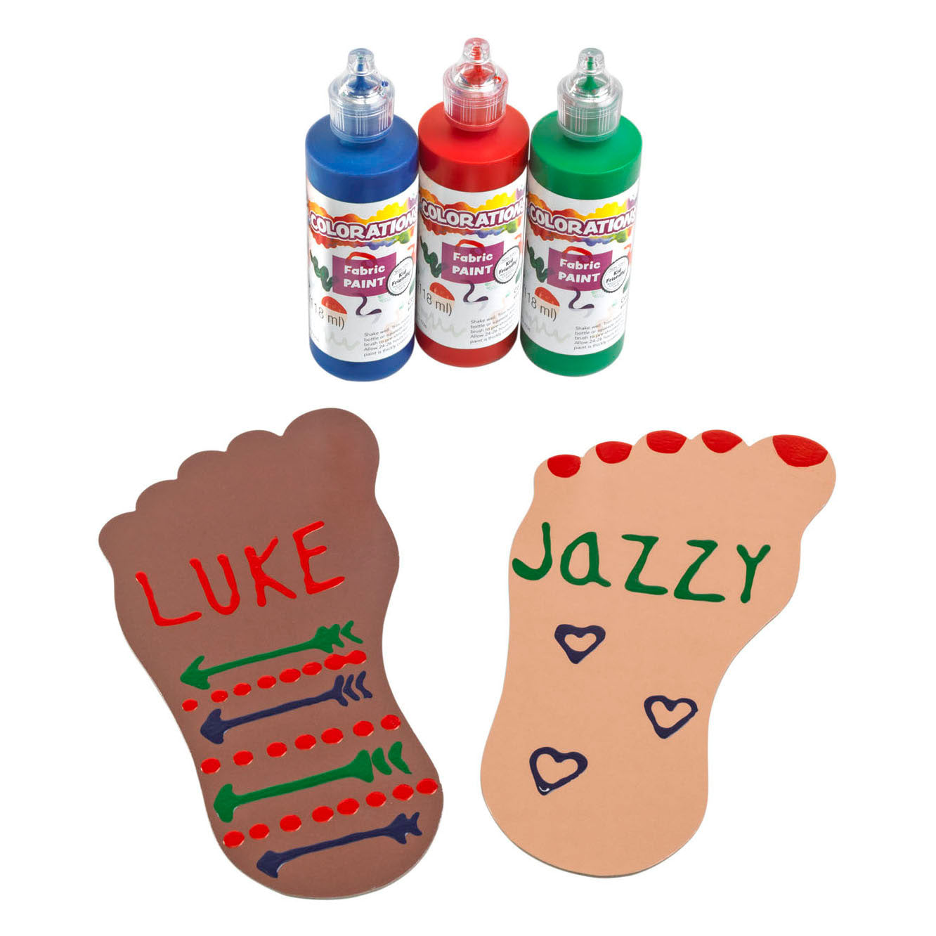 Kleuringen Colors Like Me Voeten, Set van 24 (4 Kleuren)