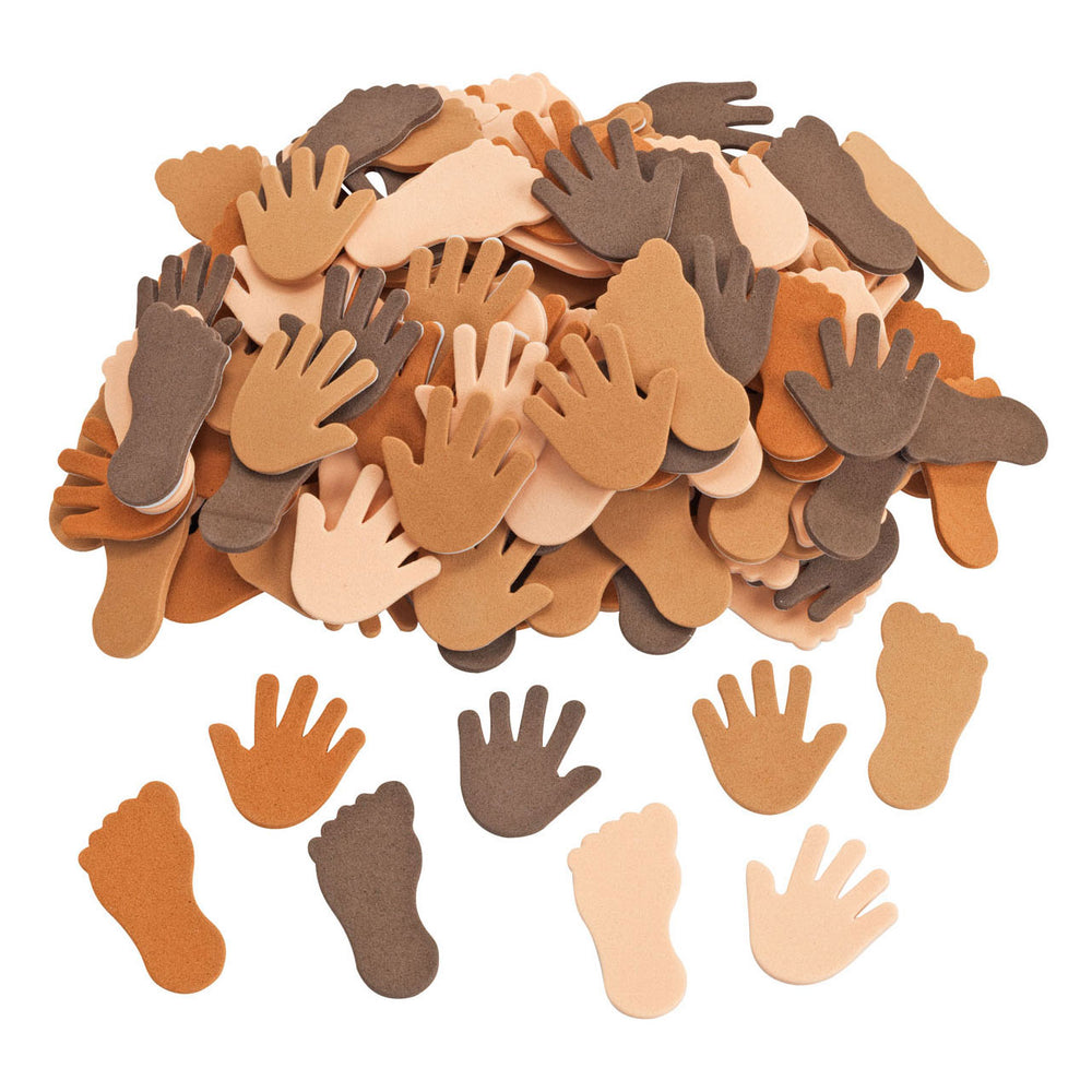 Kleuringen Colors Like Me Handen en Voeten Foamstickers, 200st.