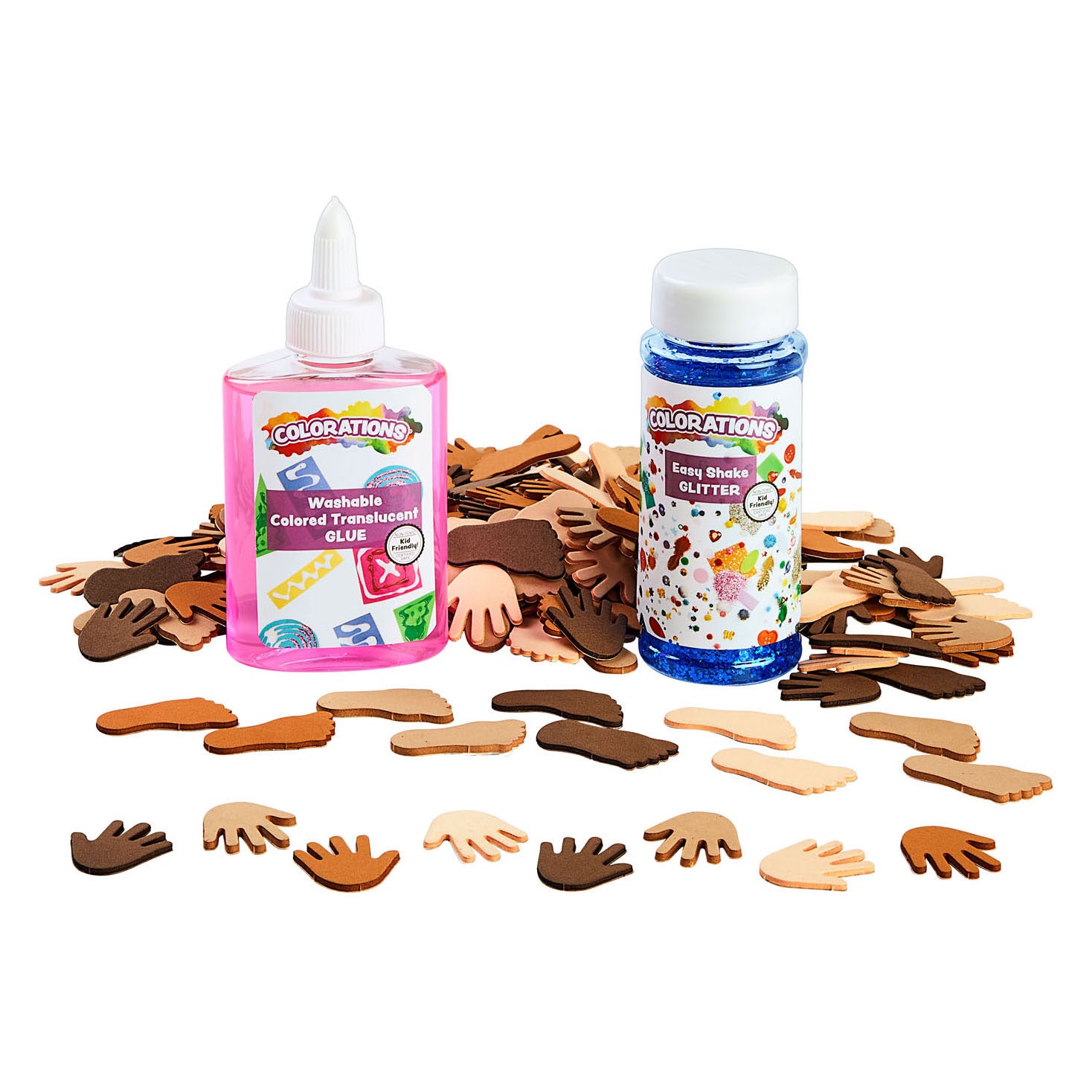 Kleuringen Colors Like Me Handen en Voeten Foamstickers, 200st.