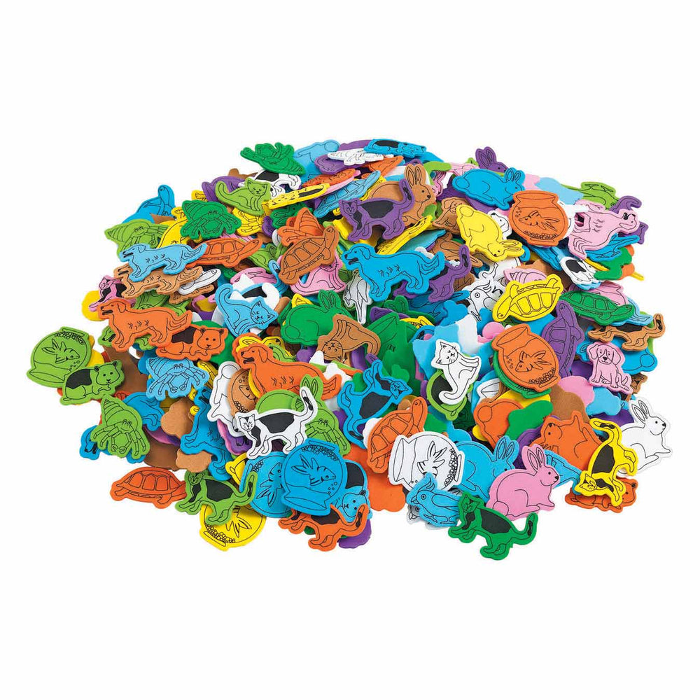 Kleuringen Favoriete Dieren Foam Vormen, 500st.