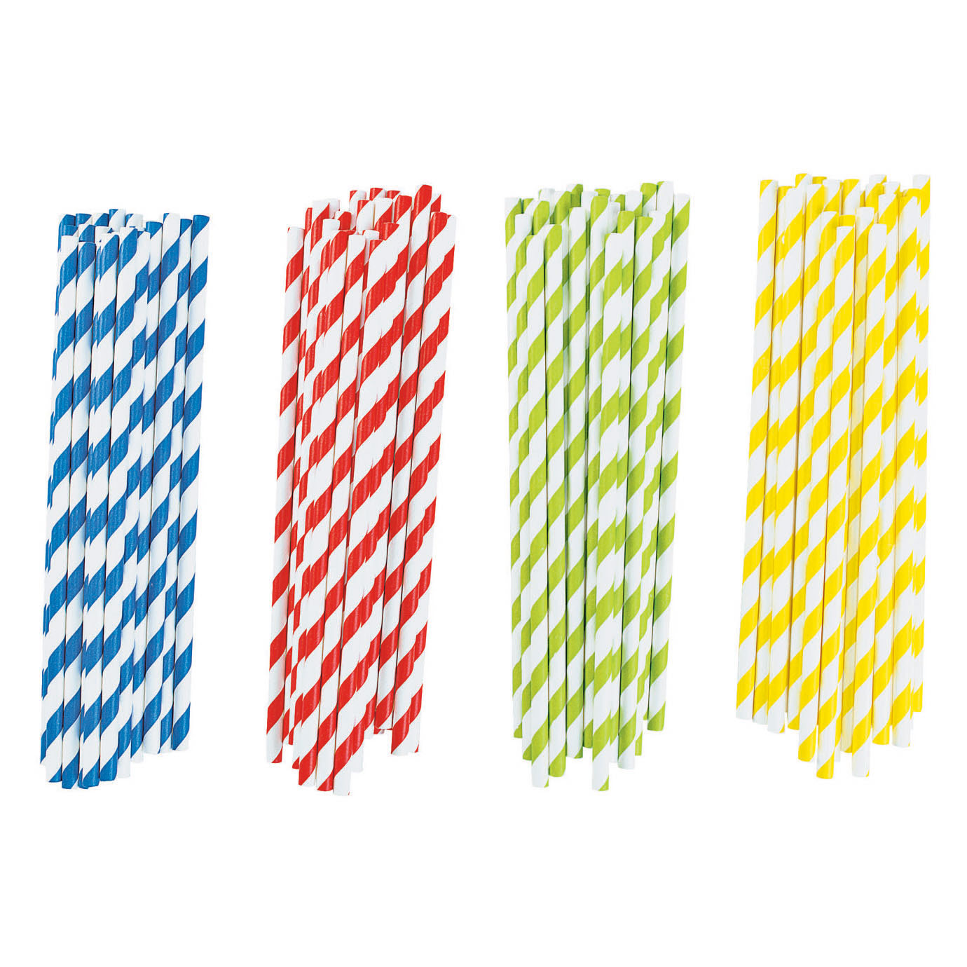 Kleuringen - Gekleurde Knutselrietjes, 100st. (4 kleuren)