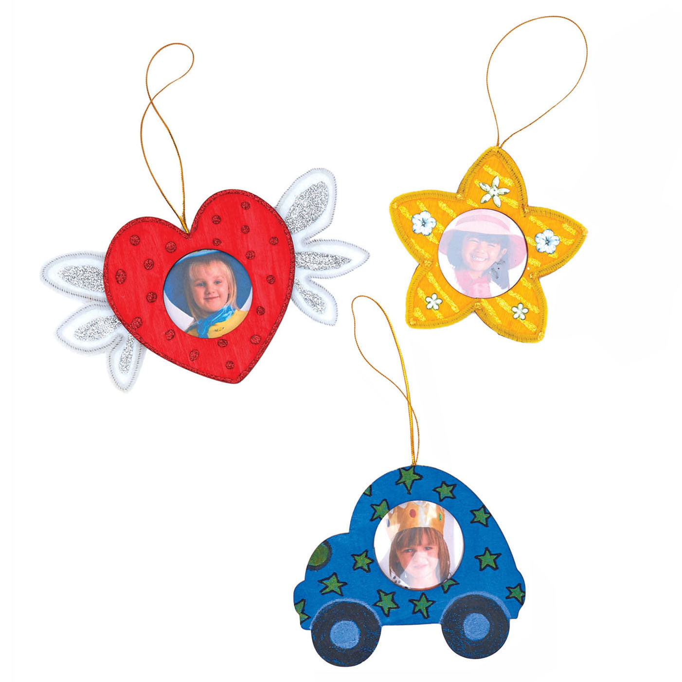 Kleuringen - Versier je eigen Houten Fotolijst, Set van 12