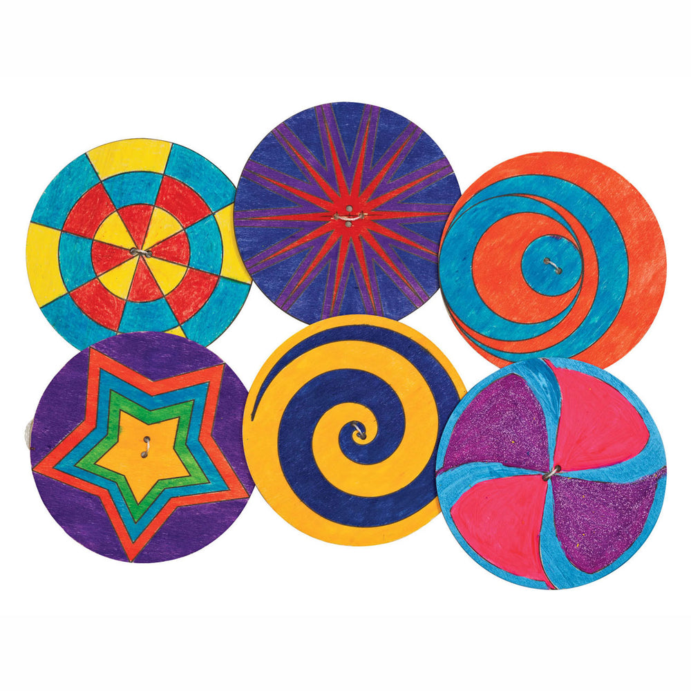 Colorations - versier je eigen houten spinner, 24st.
