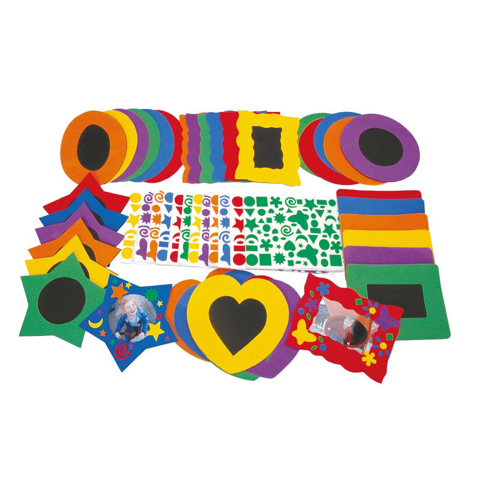 Kleuringen Versier je eigen Foam Fotolijstje met stevige Foamstickers, Set van 36