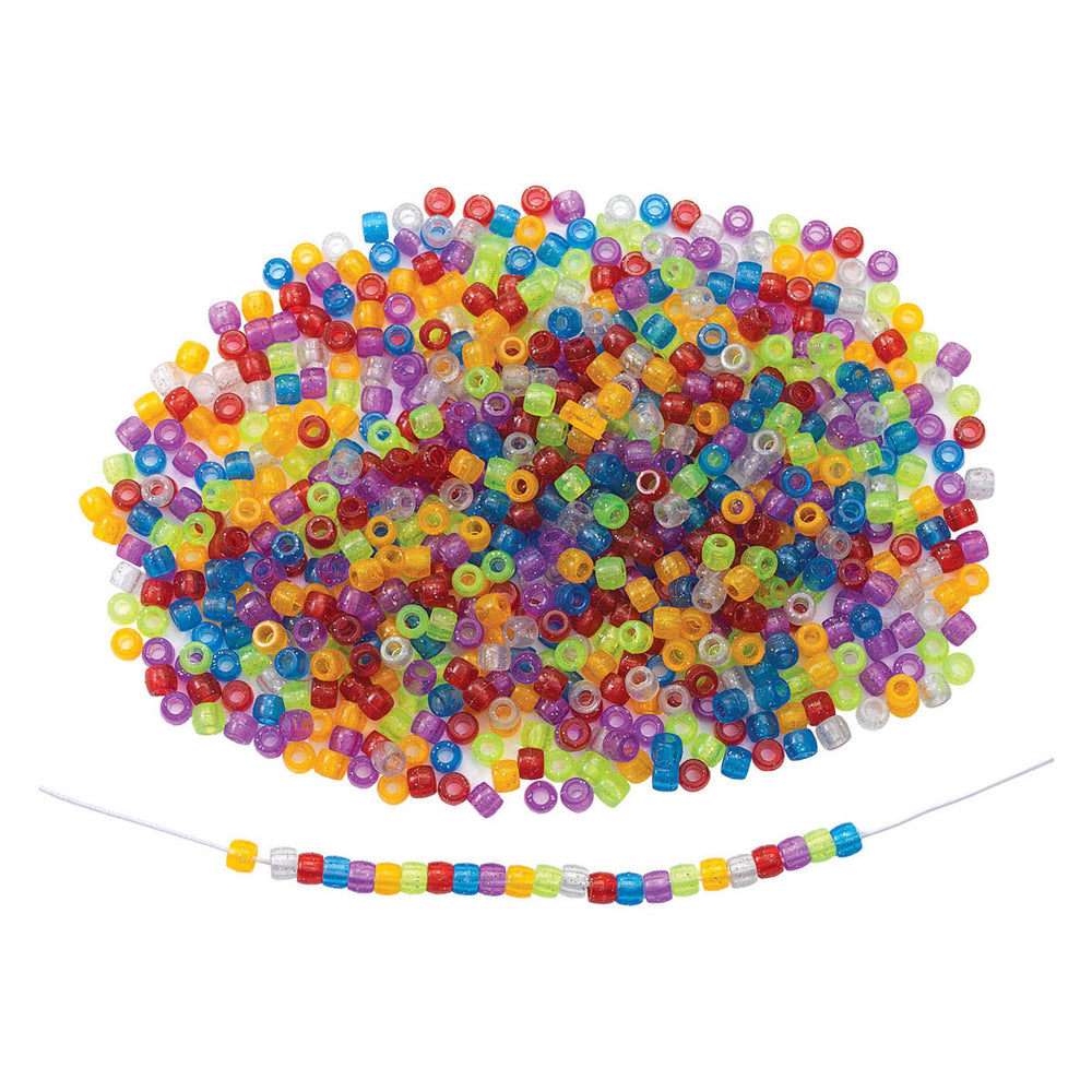Kleuringen Glitter Rijgkralen Kleur in Zak, 453 gram