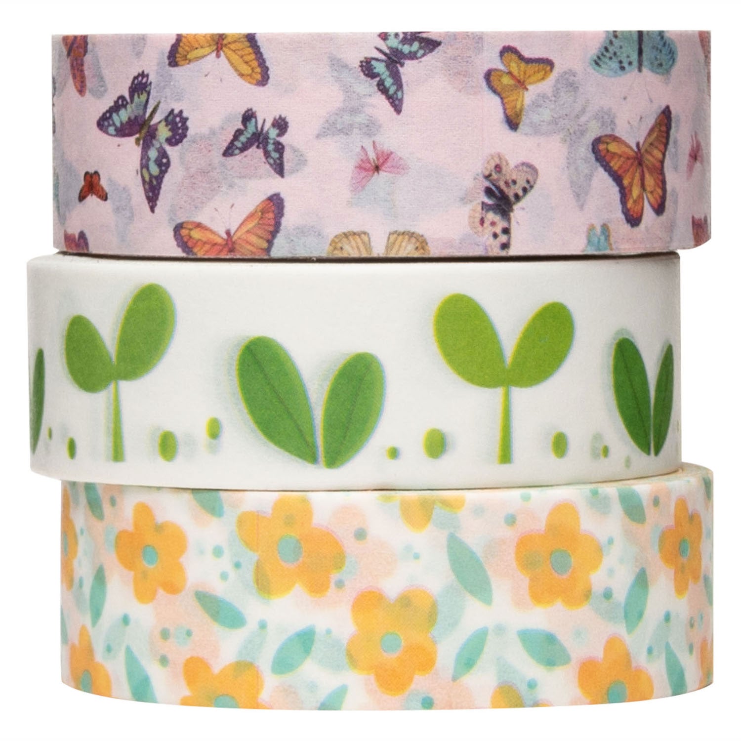 Kleuringen - Washi Tape Lente 3 Rollen, 5mtr.