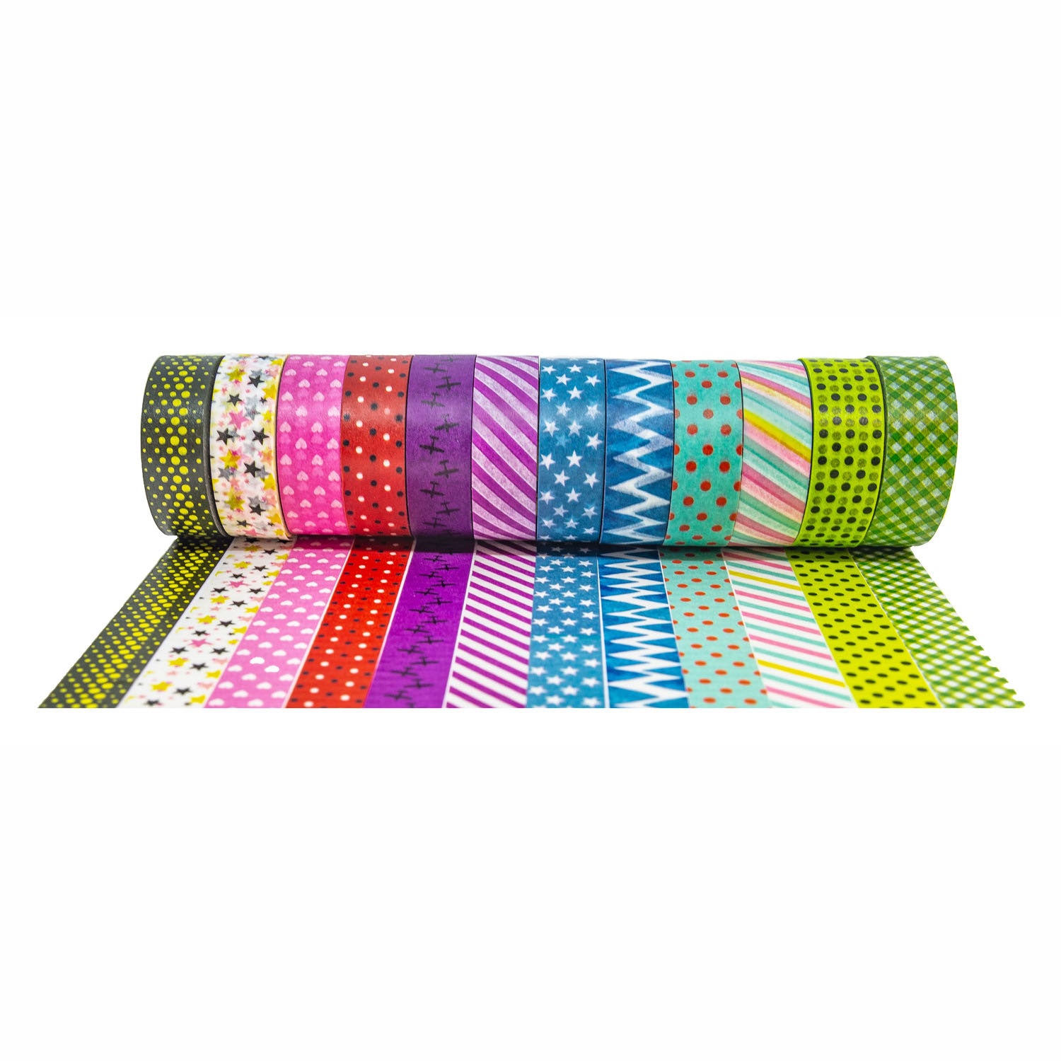Colorations - washi tape patronen, 12 x 975cm.