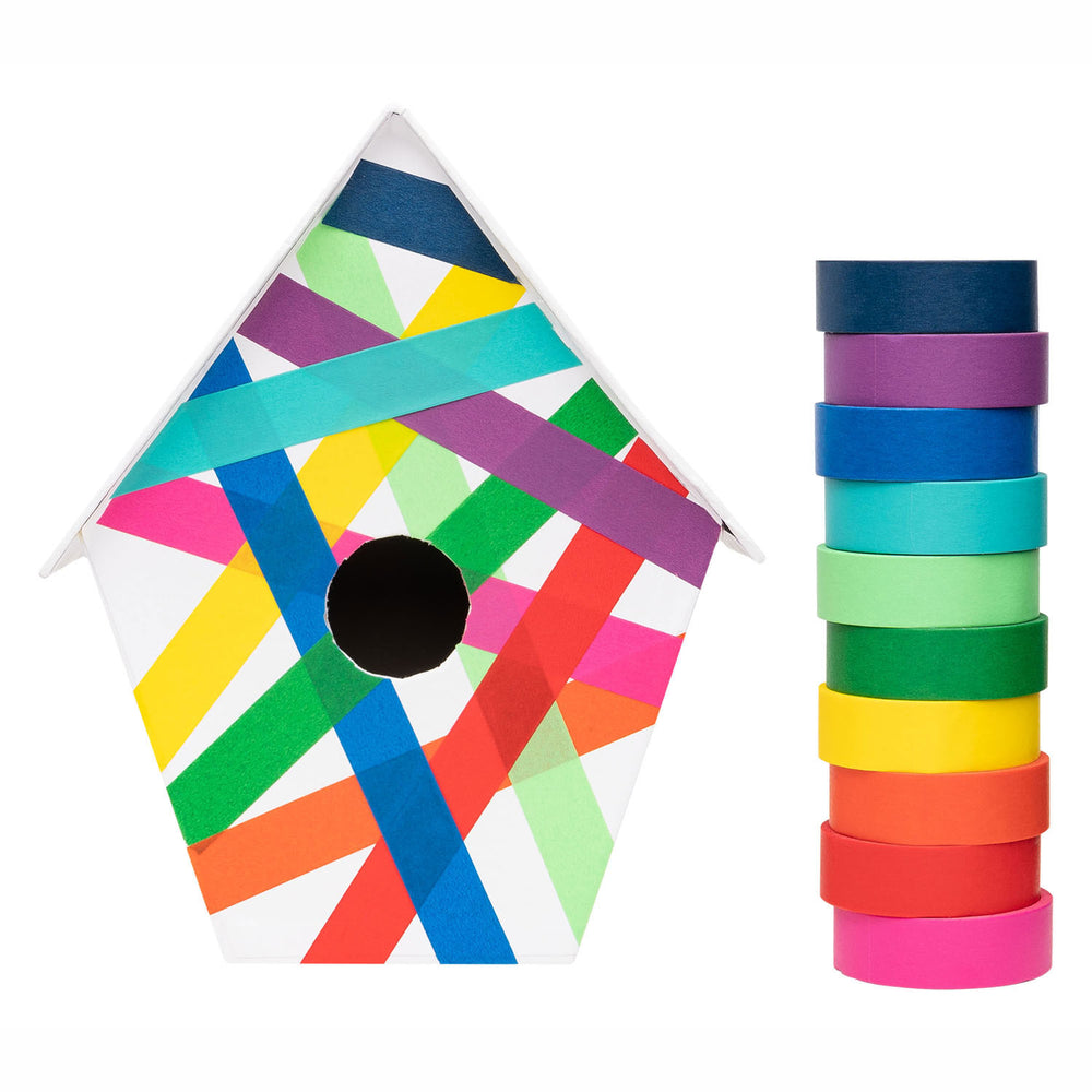 Kleuringen - Washi Tape Vaste Kleuren, 10 x 500 cm