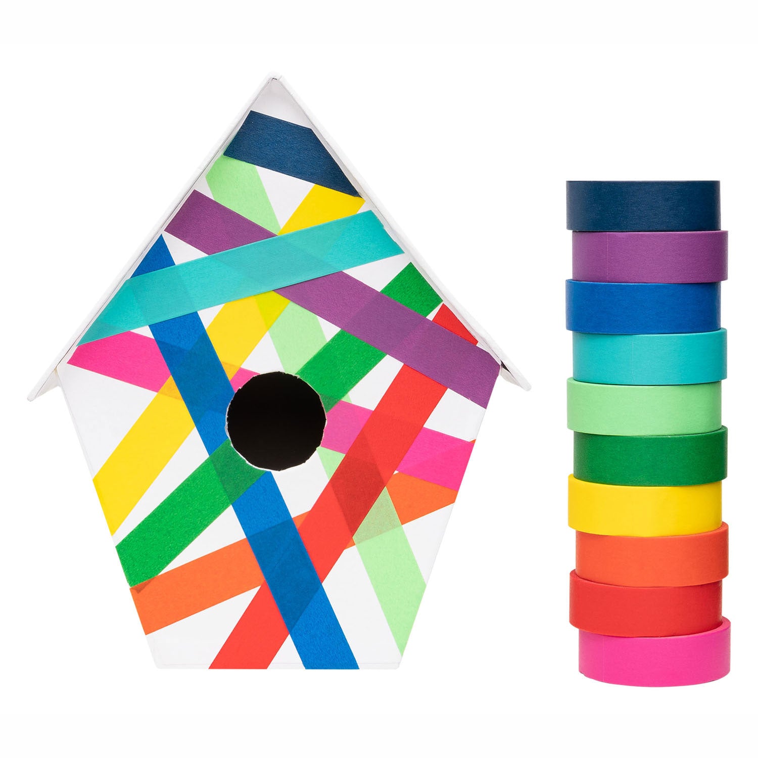 Kleuringen - Washi Tape Vaste Kleuren, 10 x 500 cm