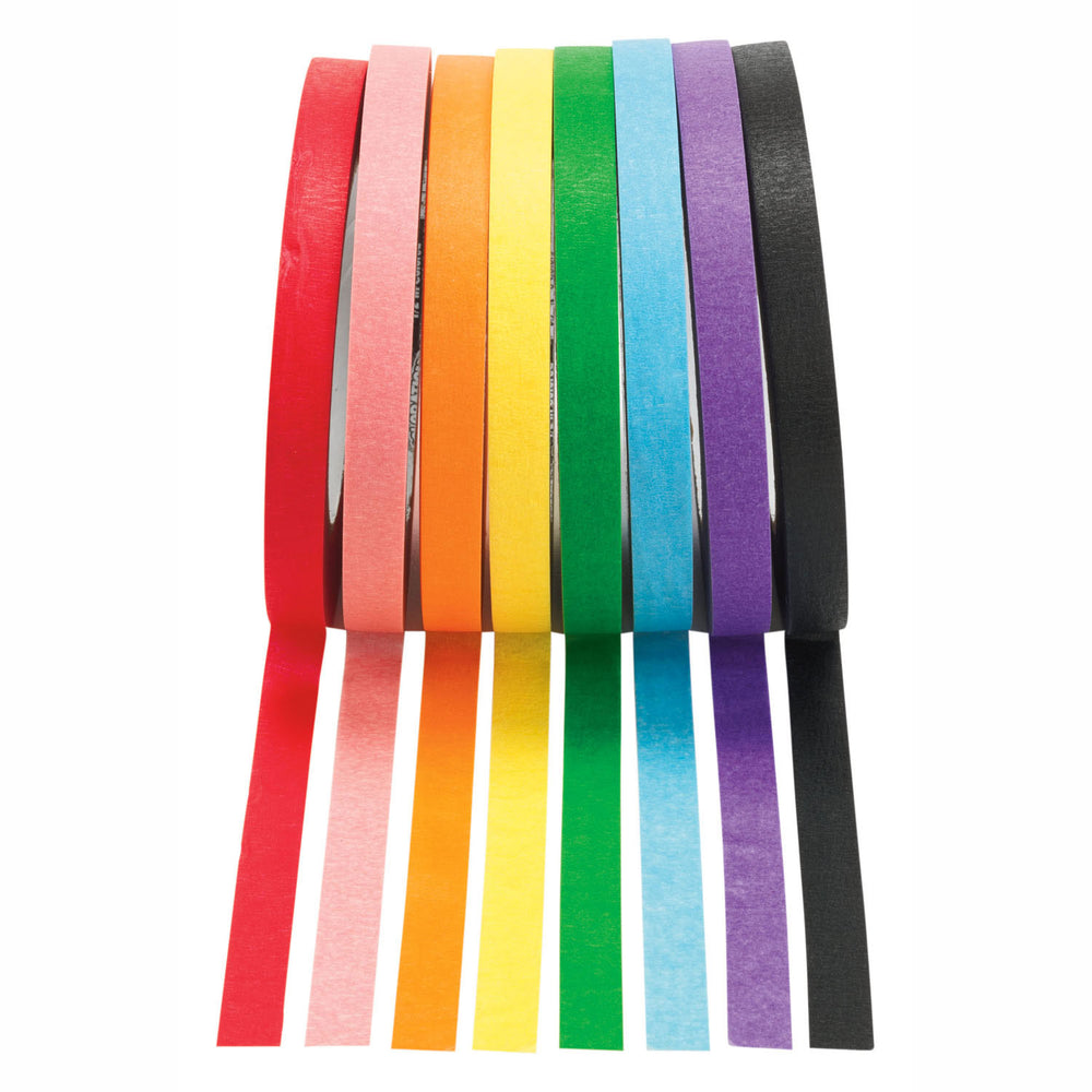 Kleuringen Afplaktape 8 Kleuren 55 meter per kleur