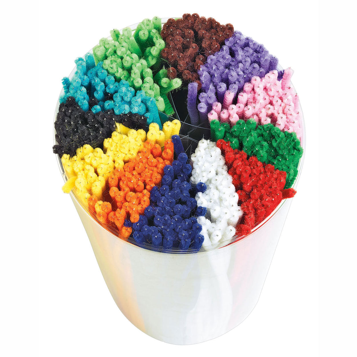 Kleuringen Chenilledraad Kleur 12 kleuren, 600st.