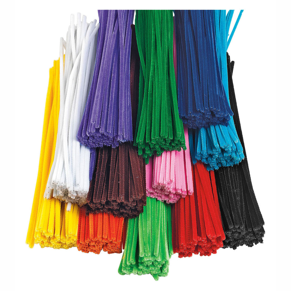 Kleuringen Chenilledraad Kleur 12 kleuren, 600st.