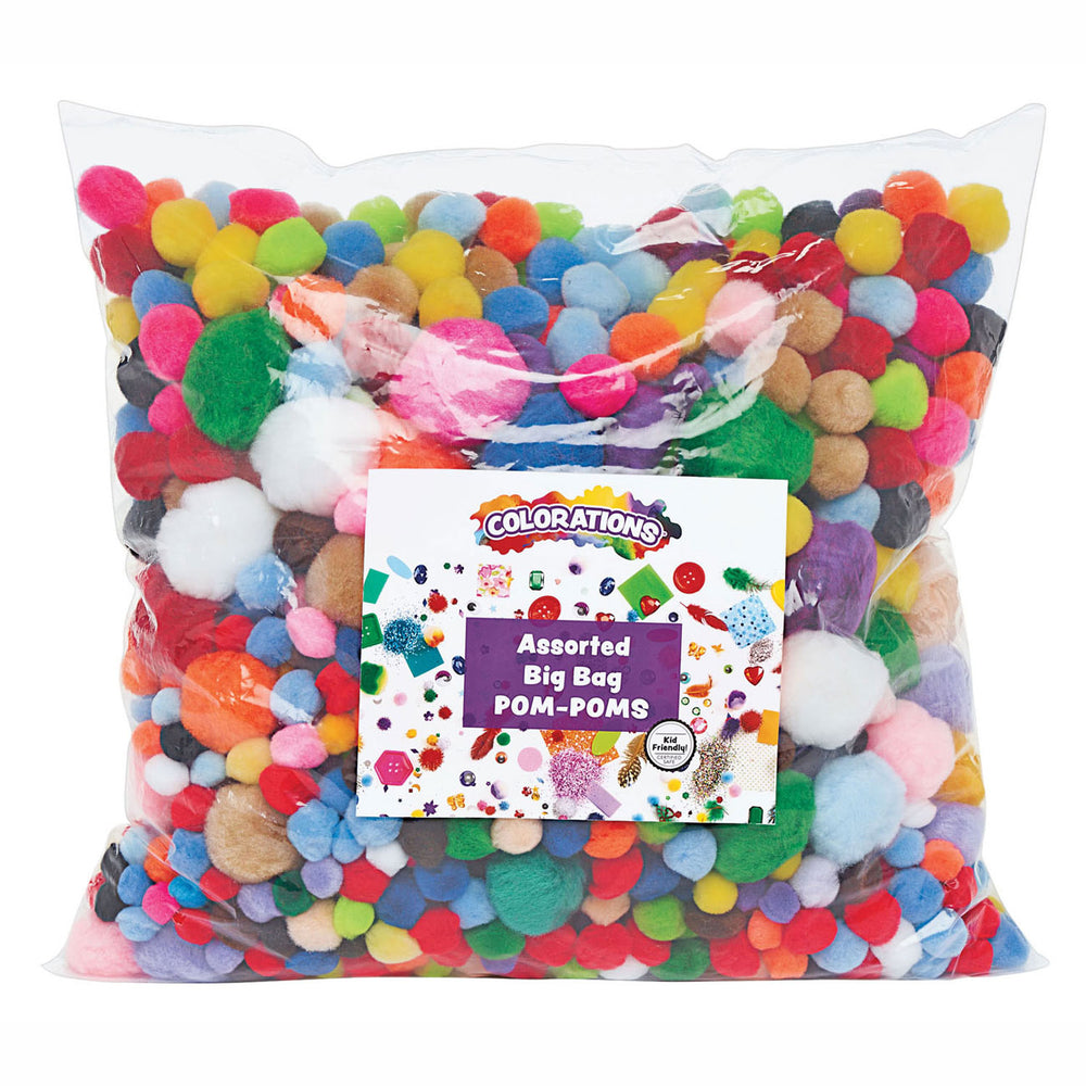 Kleuringen Zak Pompoms 450 gram, 1200st.