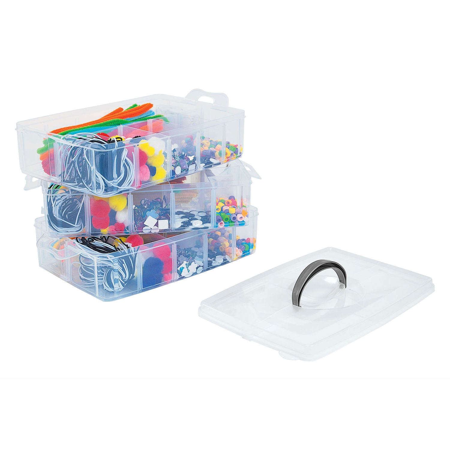 Kleuringen - Opbergkoffer Knutselmateriaal 3-laags