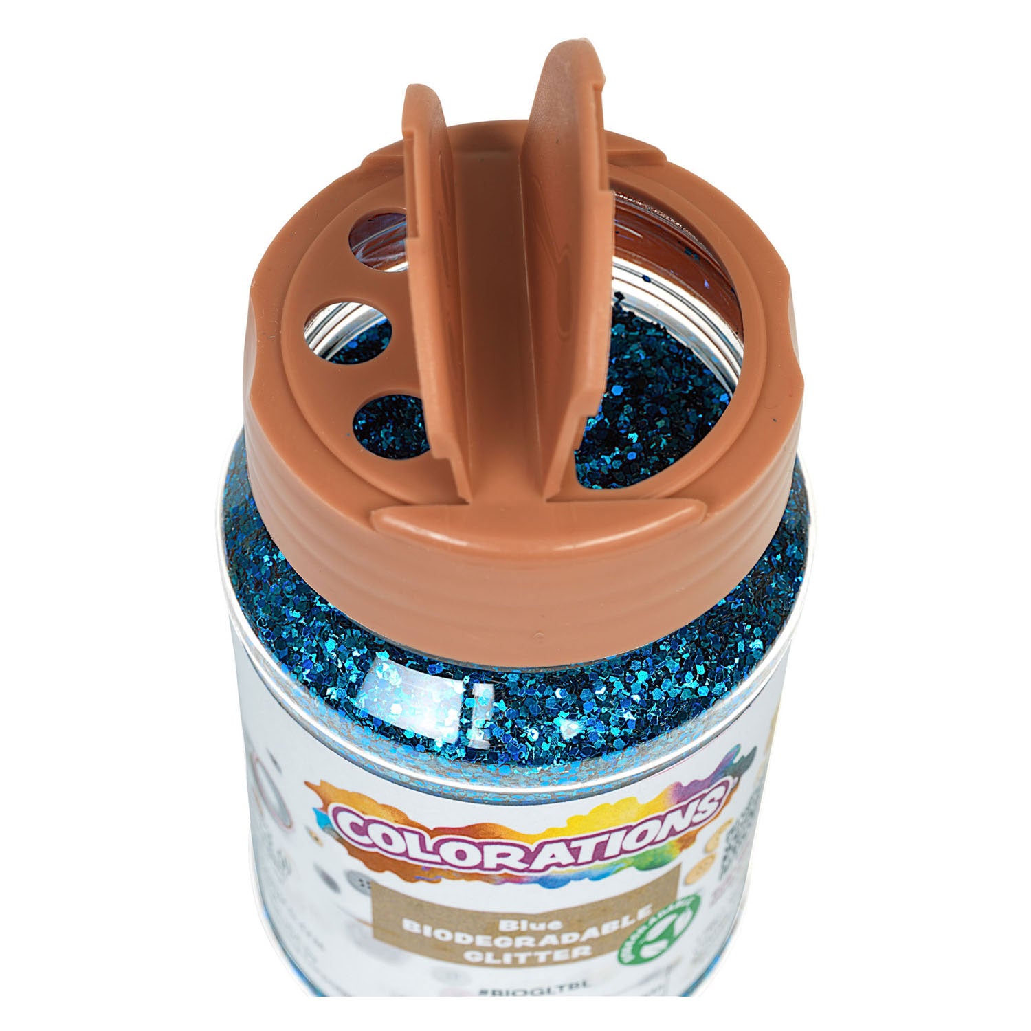Kleuringen - biologische afbreekbare glitter - blauw, 113 gram
