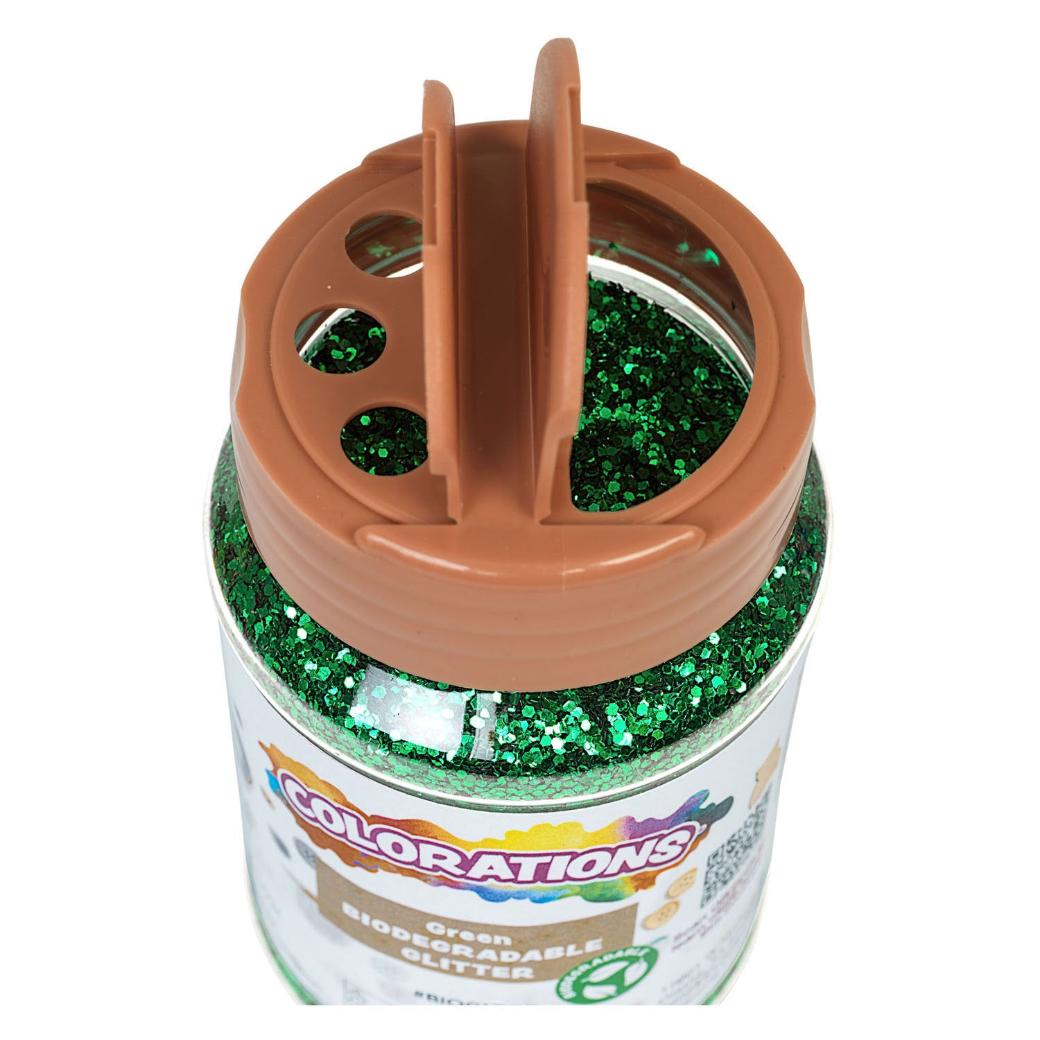 Kleuringen - biologische afbreekbare glitter - groen, 113 gram