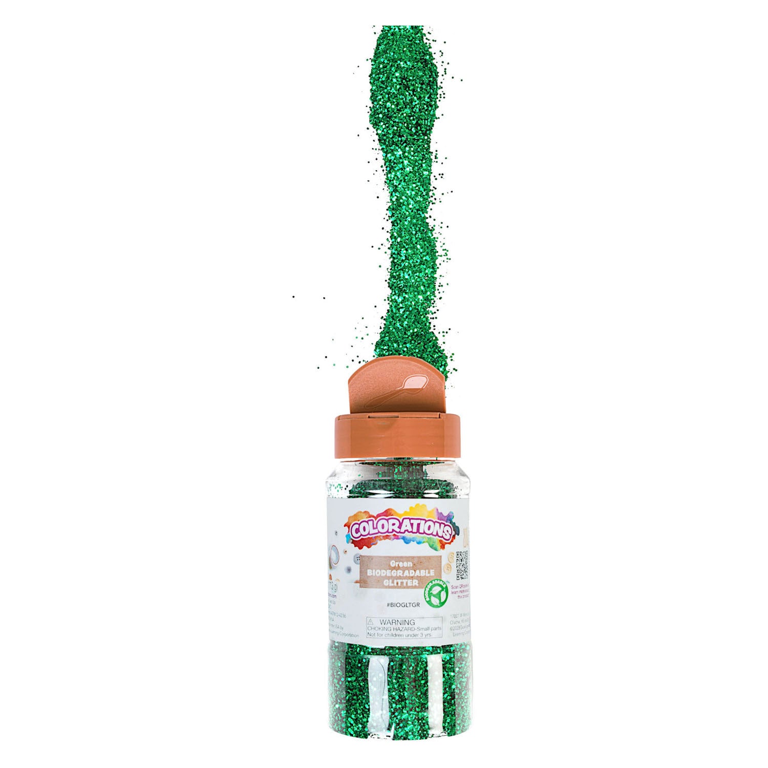 Kleuringen - biologische afbreekbare glitter - groen, 113 gram