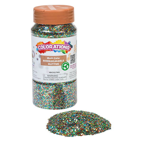 Colorations - biodegradable glitter - multi, 4 oz