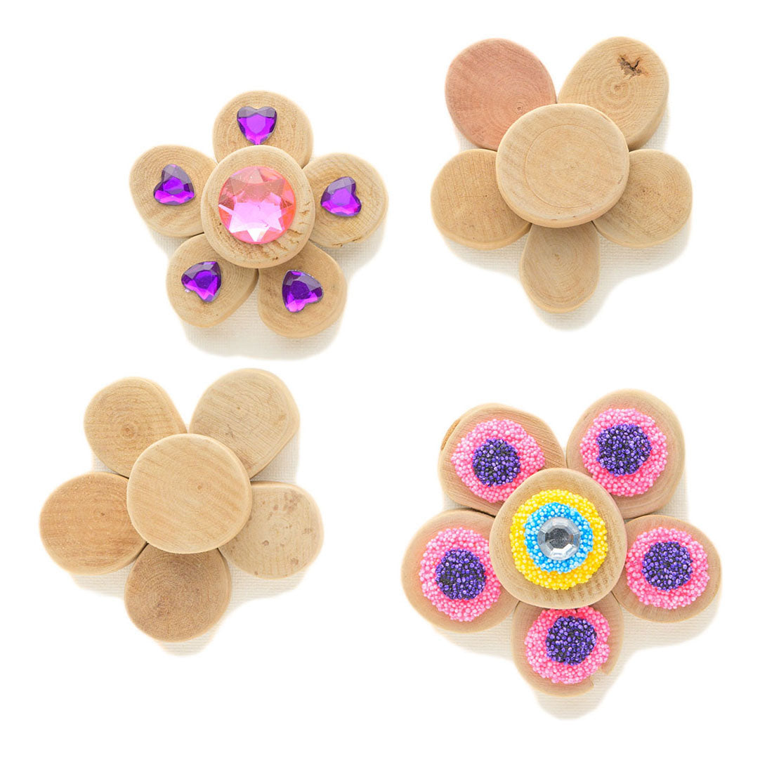 Kleuringen - houtschijfjes rond, 1kg