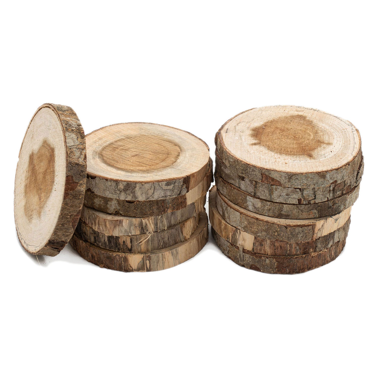 Kleuringen - Onbewerkte Houten Schijfjes 8-10cm, 12st.