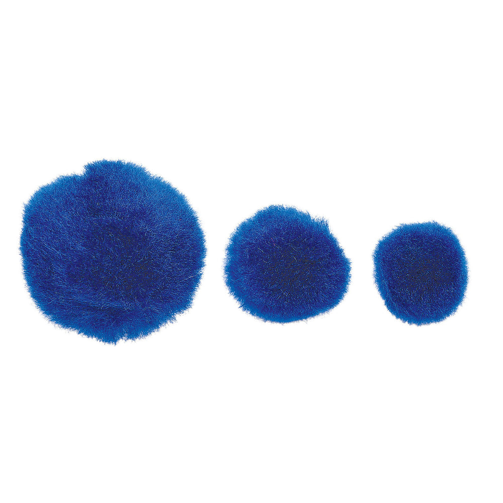Kleuringen - pom pomps blauw, 100st.