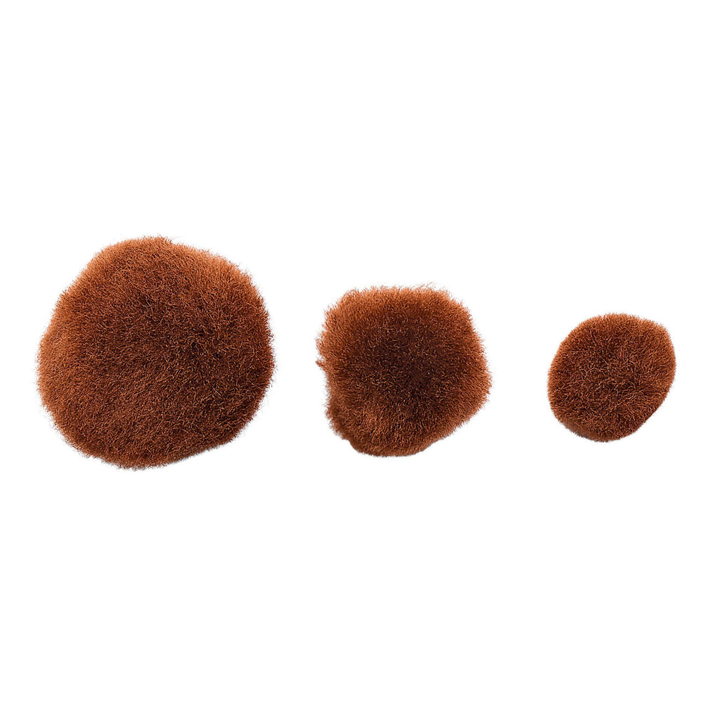 Colorations - pompons bruin, 100st.