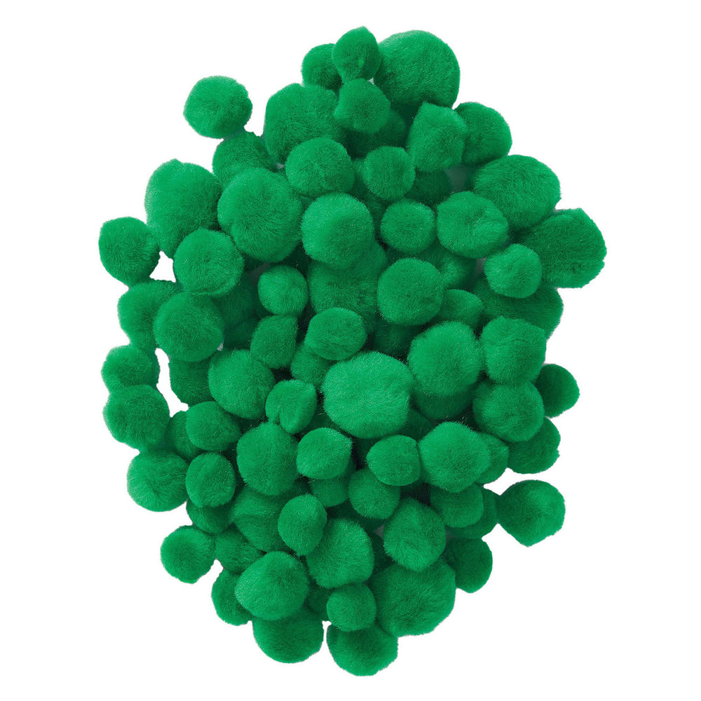 Colorations - pompons groen, 100st.