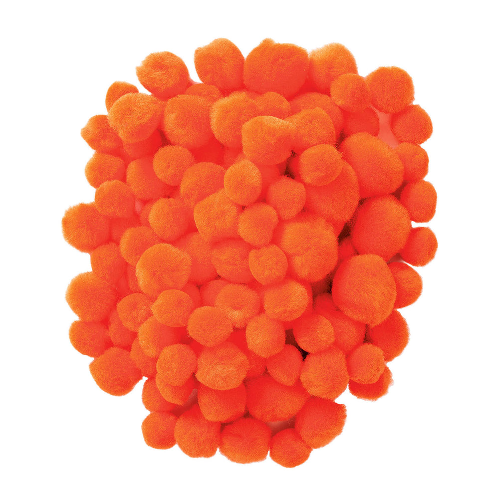 Colorations - pompons oranje, 100st.