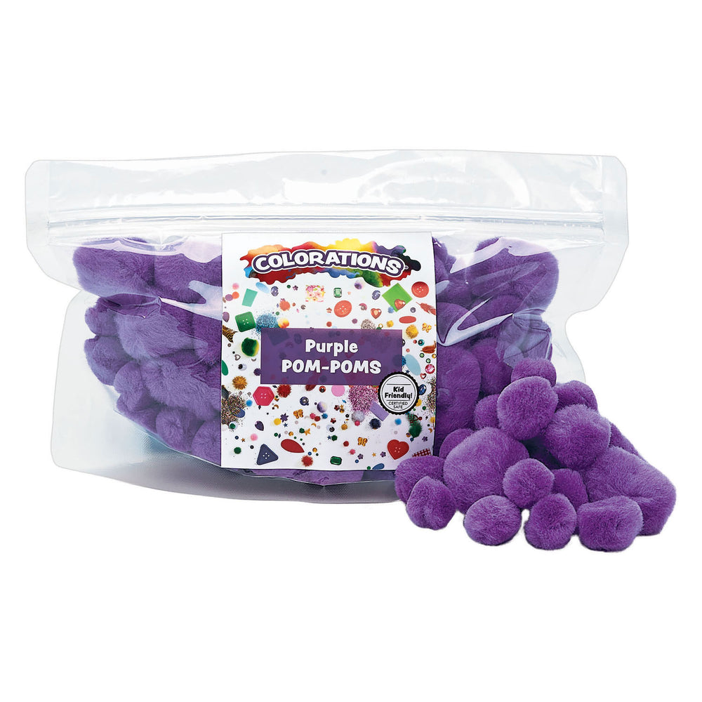 Colorations - pompons paars, 100st.