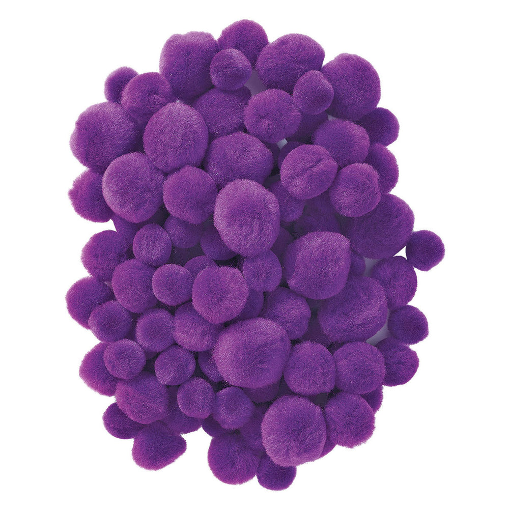 Colorations - pompons paars, 100st.