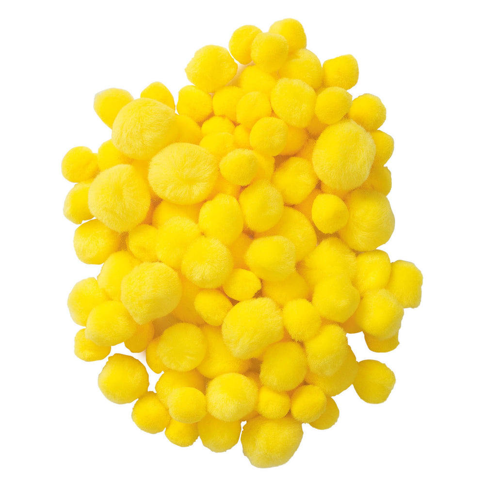 Colorations - pompons geel, 100st.